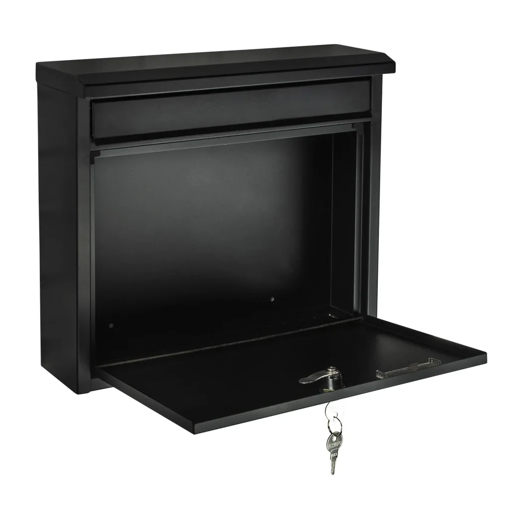 Metal mailbox, black