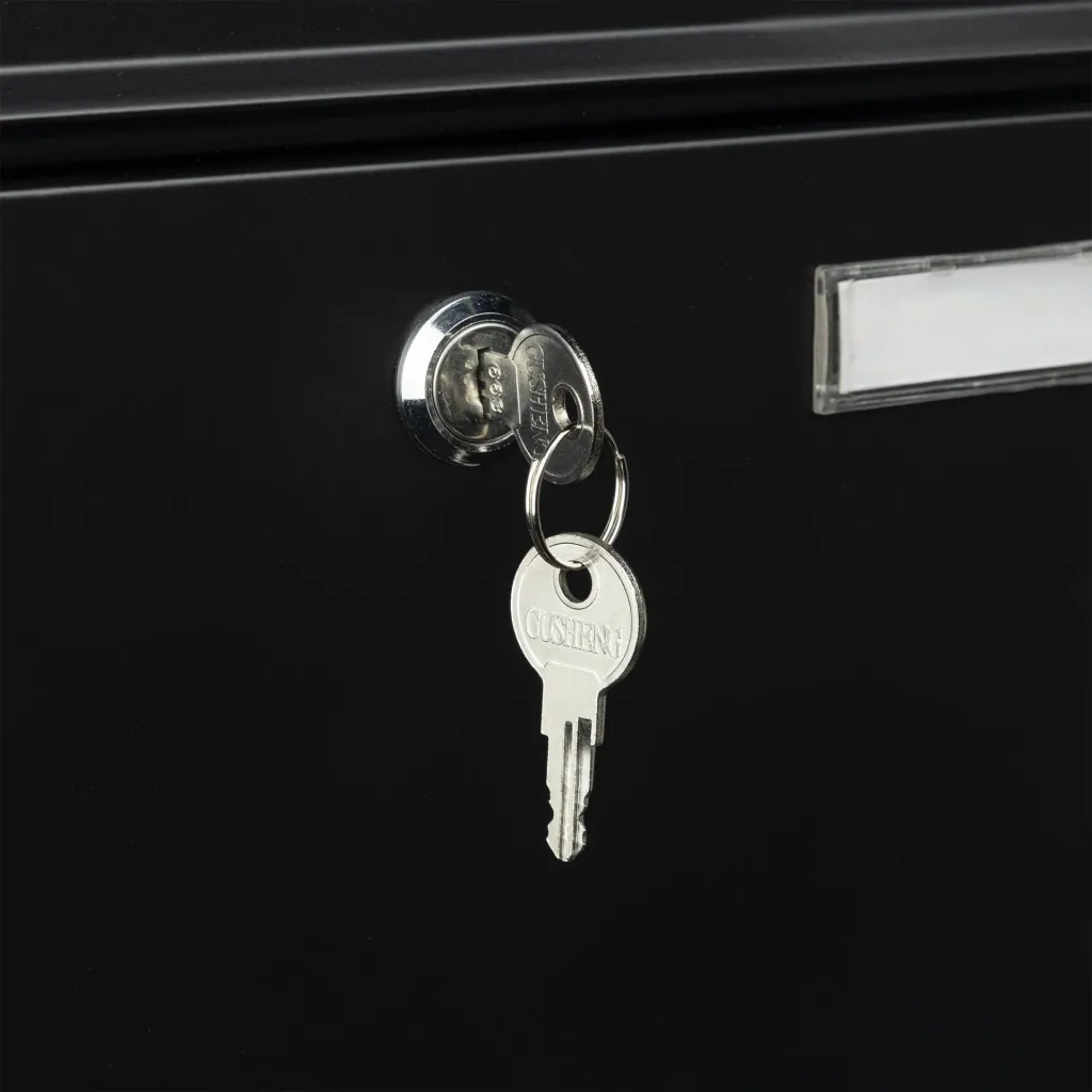 Metal mailbox, black