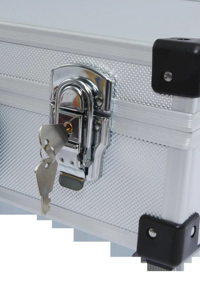 Tool case with aluminum frame including tool insert and dividers