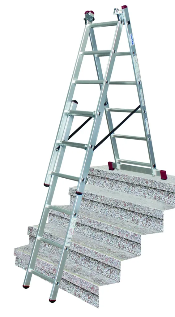 Aluminum multi-purpose ladder/step ladder 3x6 rungs