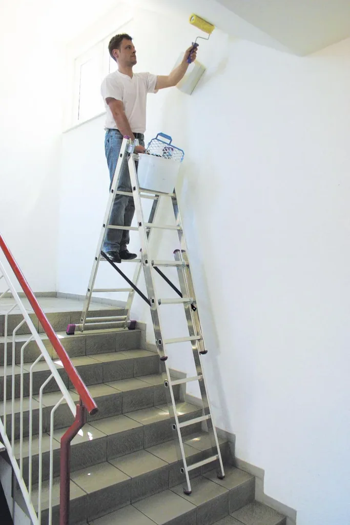 Aluminum multi-purpose ladder/step ladder 3x6 rungs