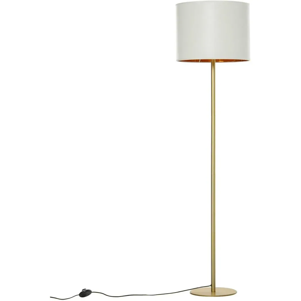 Floor lamp with faux leather shade