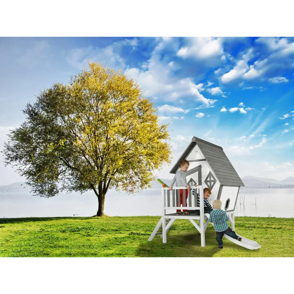 Cabin XL Playhouse Grey/White - White Slide
