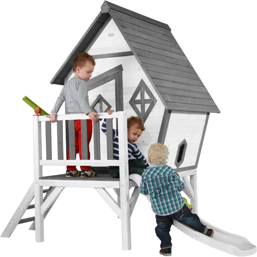 Cabin XL Playhouse Grey/White - White Slide