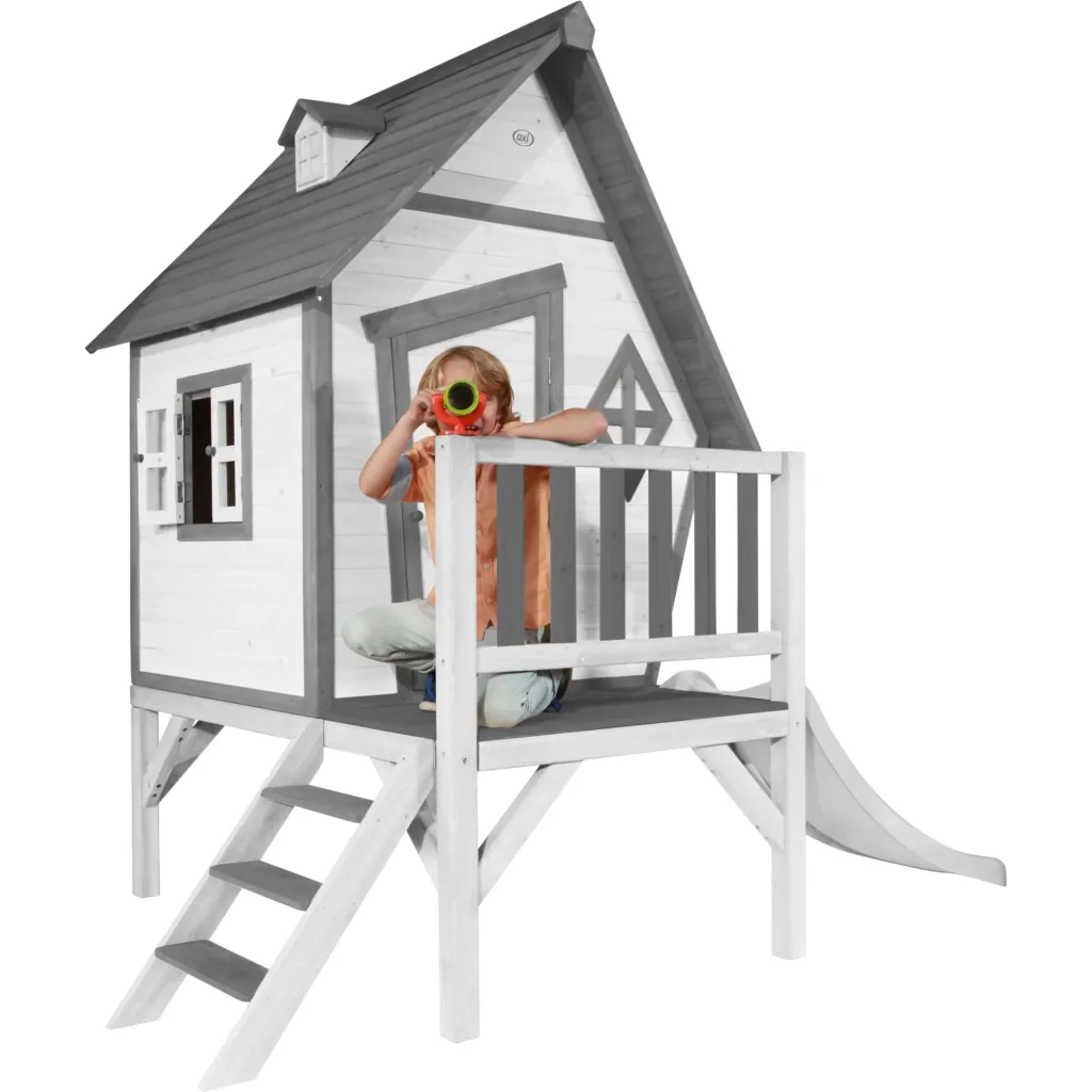 Cabin XL Playhouse Grey/White - White Slide