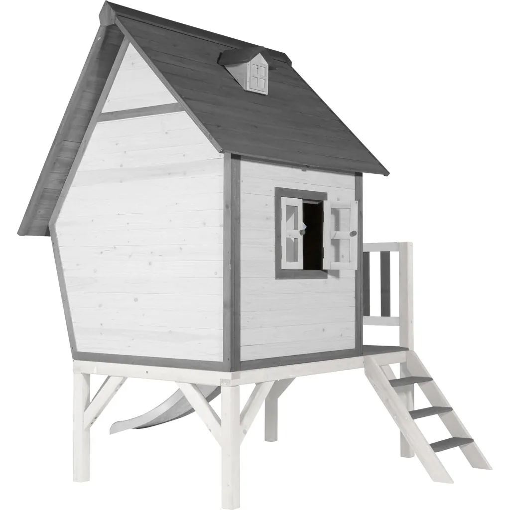 Cabin XL Playhouse Grey/White - White Slide