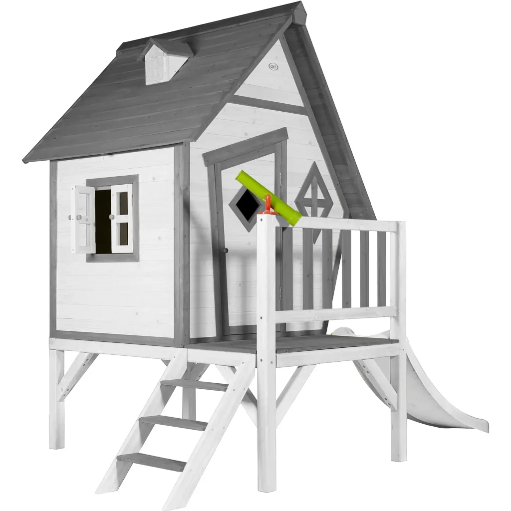 Cabin XL Playhouse Grey/White - White Slide
