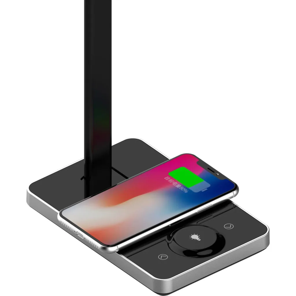 VT-7505 Table Lamp / Desk Lamp with Wireless QI Charger - Black