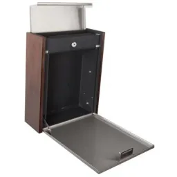 Mailbox - Quebec - Stainless steel and walnut