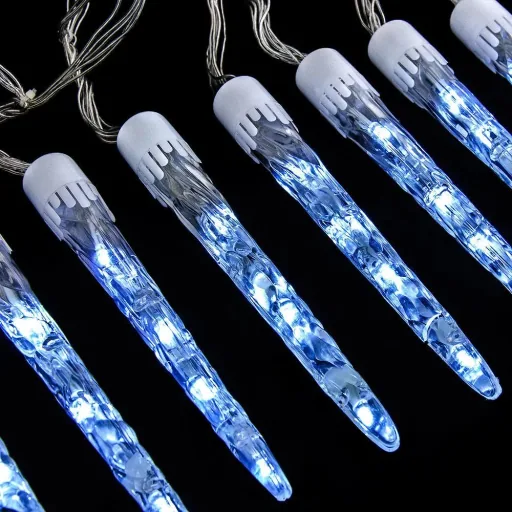 Christmas icicle light chain 10 LEDs 6.2m