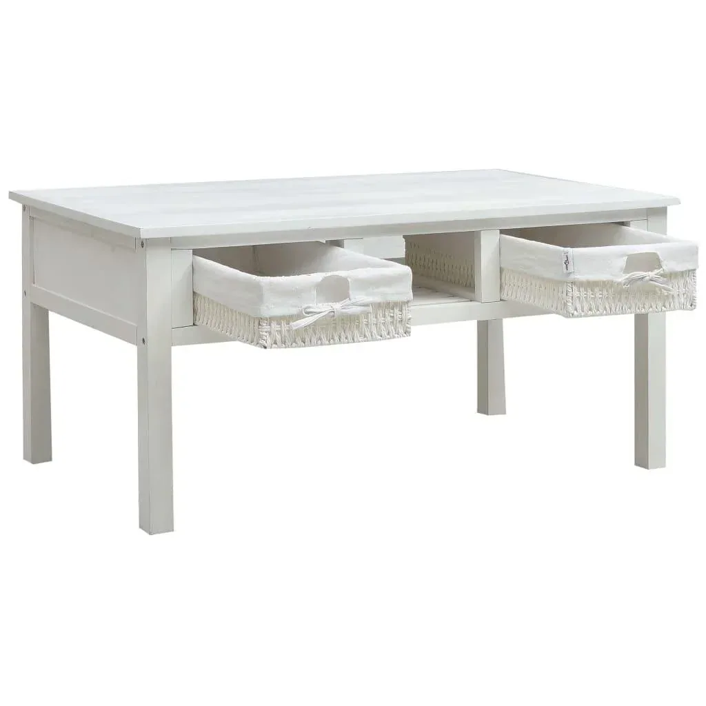 Coffee table 99.5x60x48 cm wood white