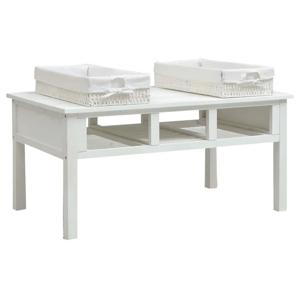 Coffee table 99.5x60x48 cm wood white