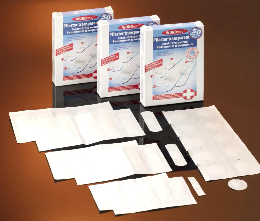 Plasters, transparent, 150 pieces