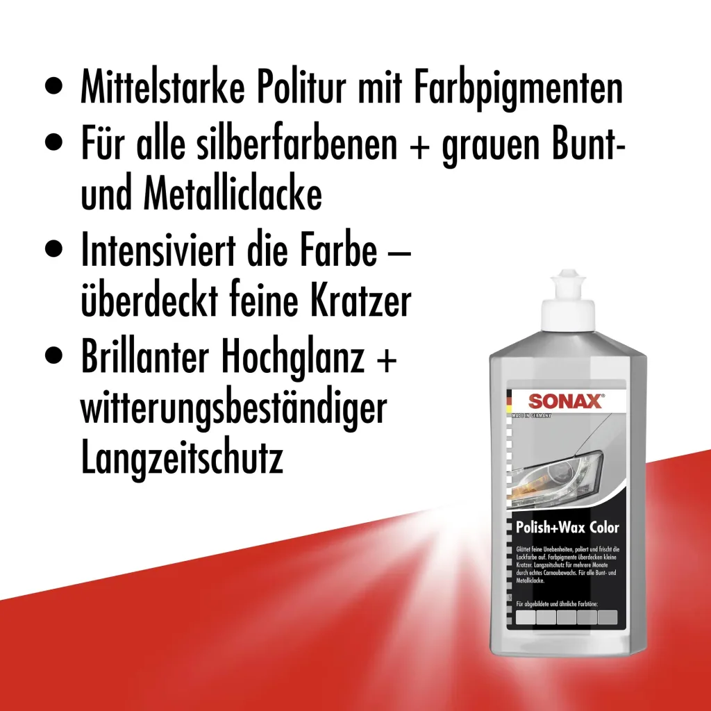 Polish + Wax Color silber/grau 500 ml