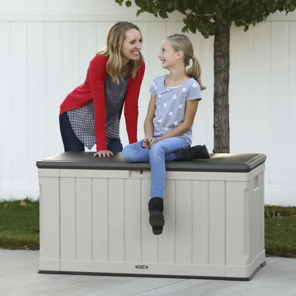 Kussenbox Harmony 440 L 127,9×64×67,2 cm Lichtgrijs – waterdicht, houdt kussens droog