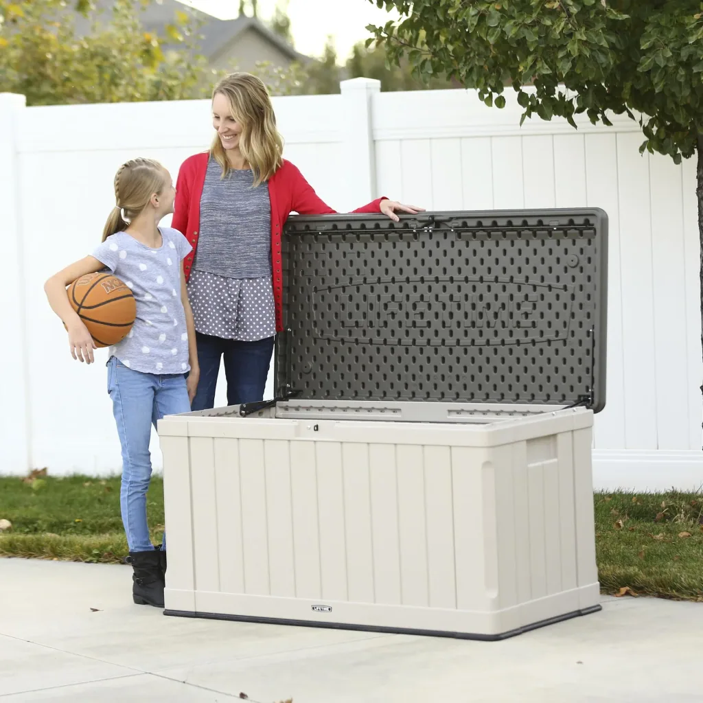 Kussenbox Harmony 440 L 127,9×64×67,2 cm Lichtgrijs – waterdicht, houdt kussens droog
