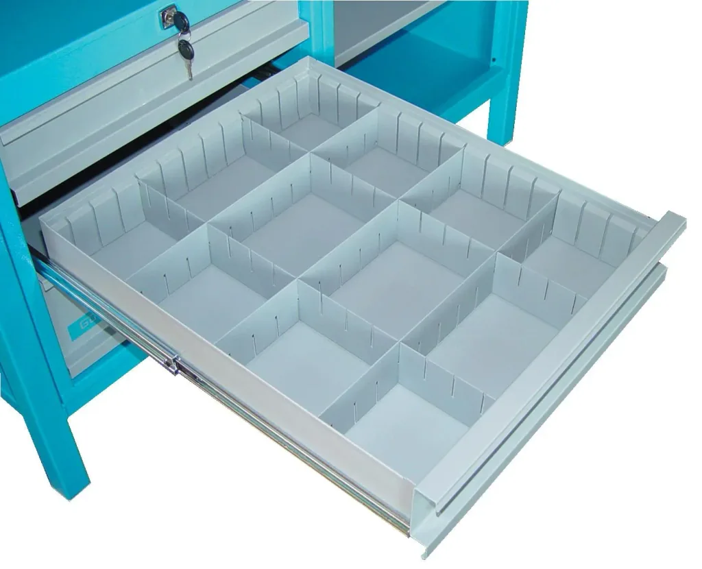 Werkbank P 1200 SL met laden, afsluitbaar