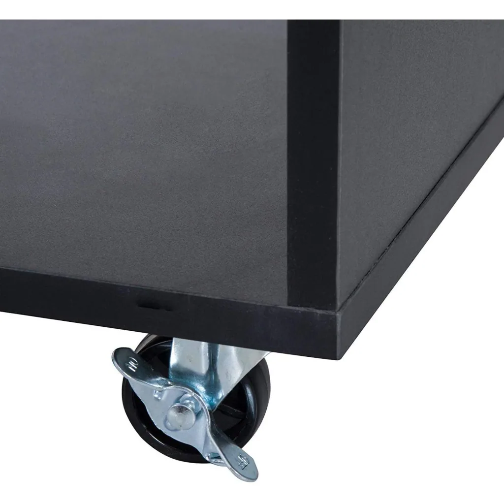 Kitchen trolley serving trolley with 6 compartments black