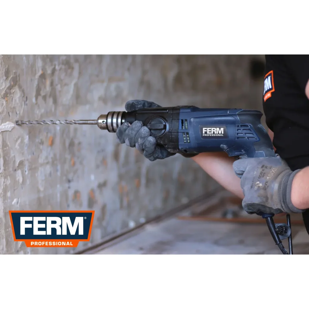 PDM1045P Professional Impact Drill 1050W - 2 Speed ​​- Soft Grip - Depth Limiter - Side Handle - With Robust Storage