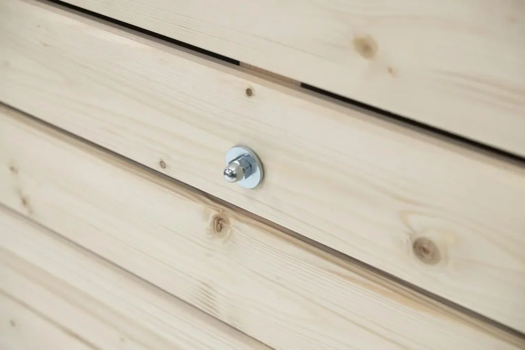 Verhoogde moestuinbak Asket L, 130×70×90 cm, Natuur – Vurenhout, rugvriendelijk