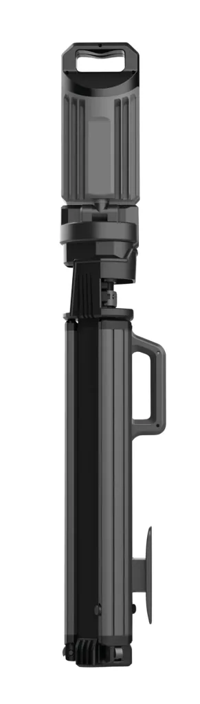 Double LED spotlight with integrated tripod for battery and mains operation
