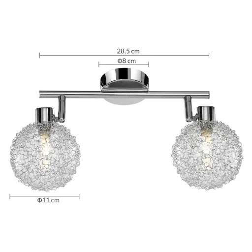 Calla ceiling light with 2 bulbs