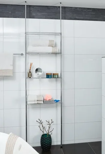 Telescopic shelf with 4 height-adjustable shelves 173-270cm