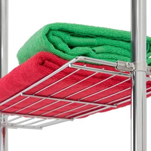 Telescopic shelf with 4 height-adjustable shelves 173-270cm