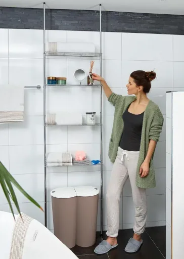 Telescopic shelf with 4 height-adjustable shelves 173-270cm