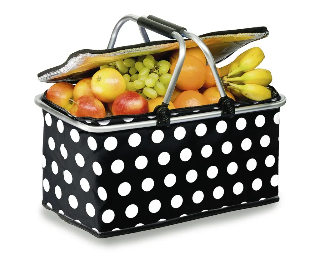 Thermo basket, plain black (without dots)