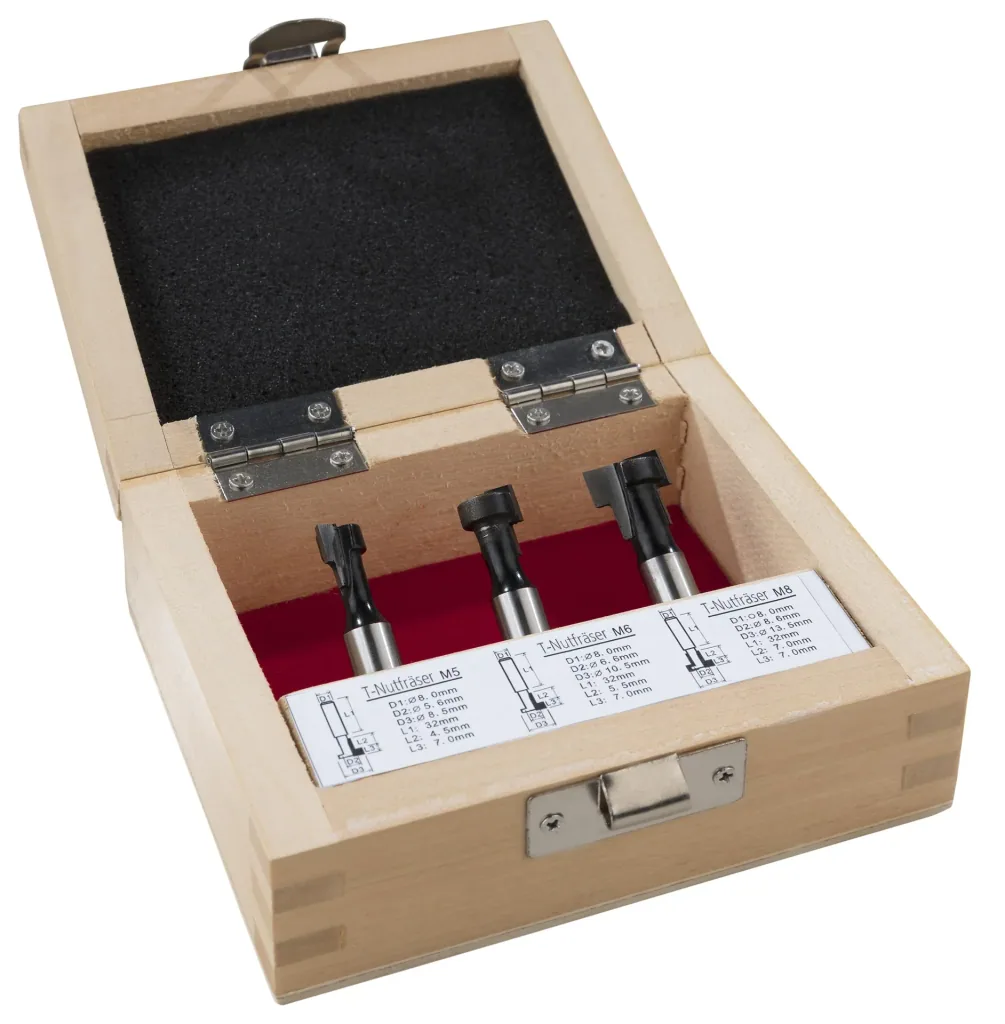 T-slot cutter set 3-piece