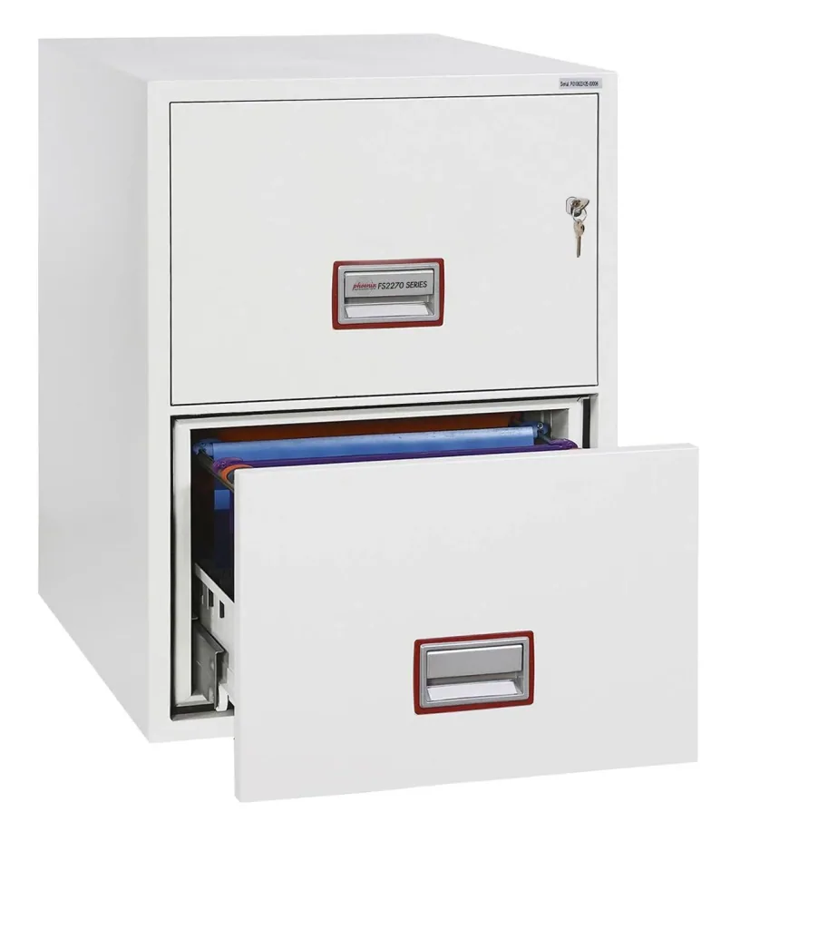World Class Vertical Fire File filing cabinet with 2 drawers and key lock