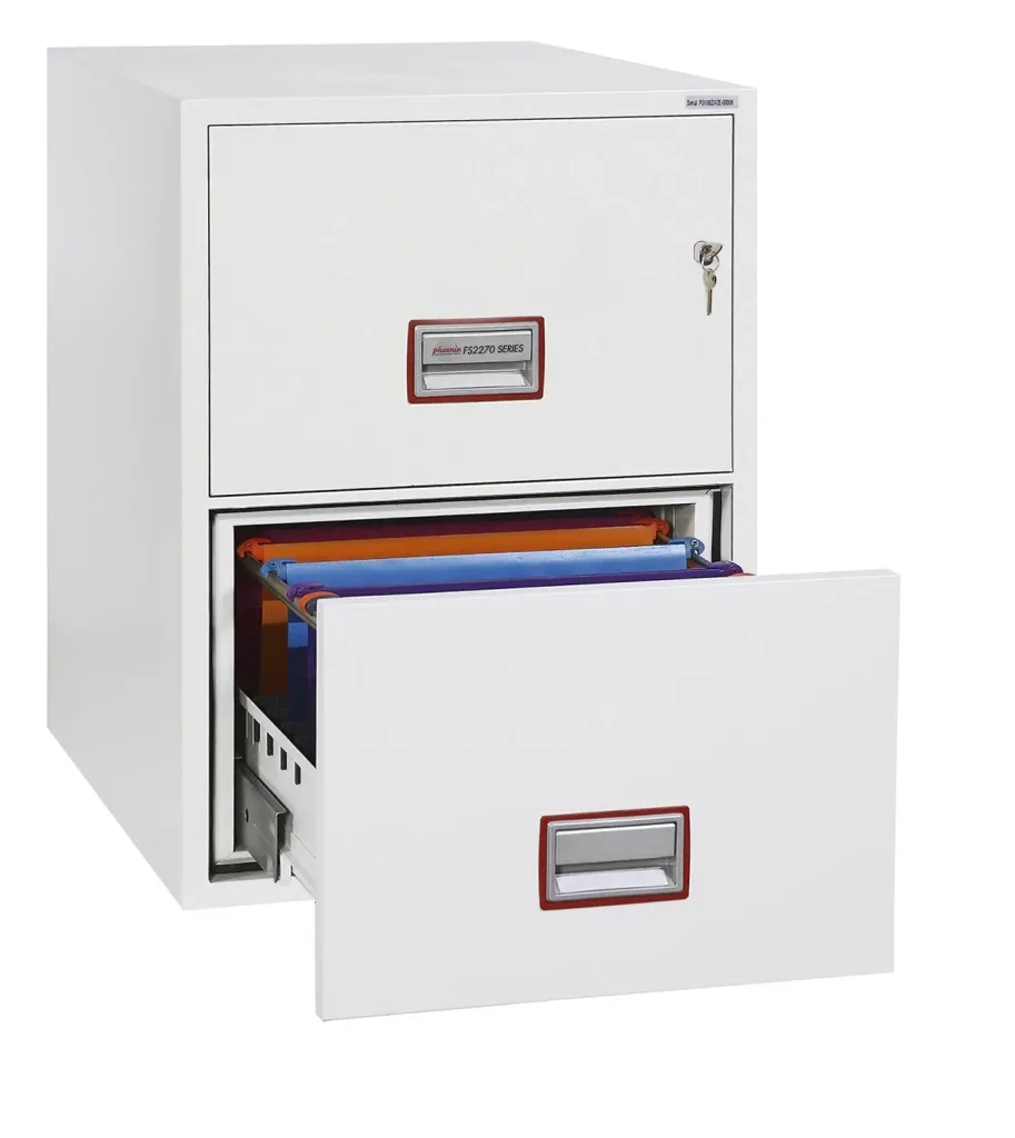 World Class Vertical Fire File filing cabinet with 2 drawers and key lock