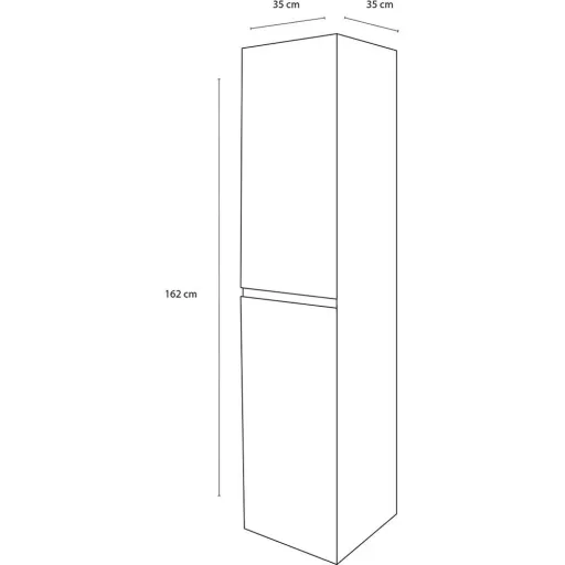 Concept bath tall cabinet left black fsc