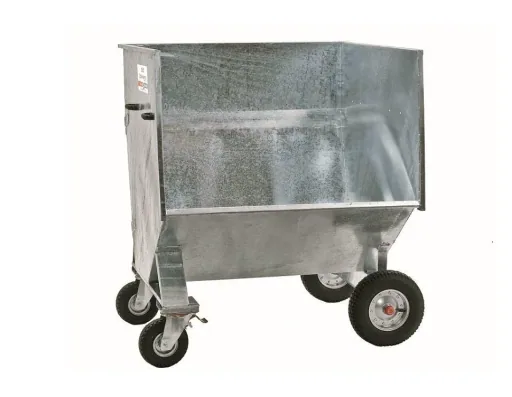 Large-capacity trolley for farm loader, narrow W 130 x D 110 x H 150 cm