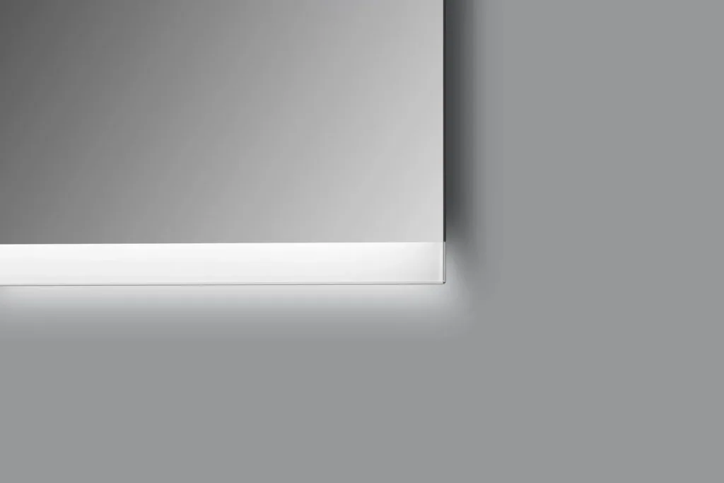Bathroom mirror with lighting, "Loft" - 50 x 70 cm - horizontal and vertical suspension