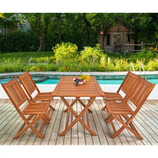 'Sydney' 5-piece garden set - acacia wood - FSC-certified
