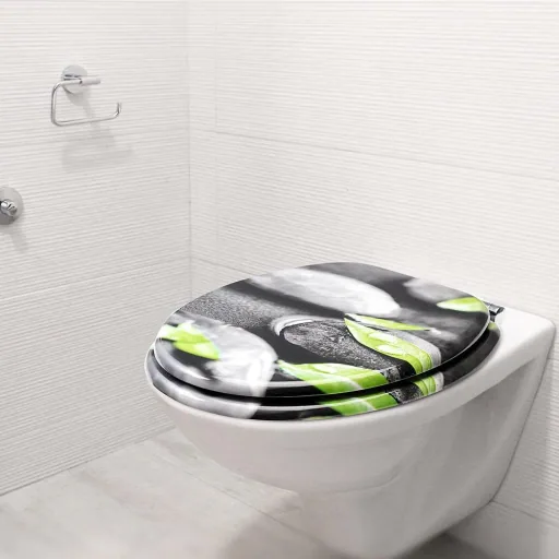 MDF toilet seat and wing with damping mechanism