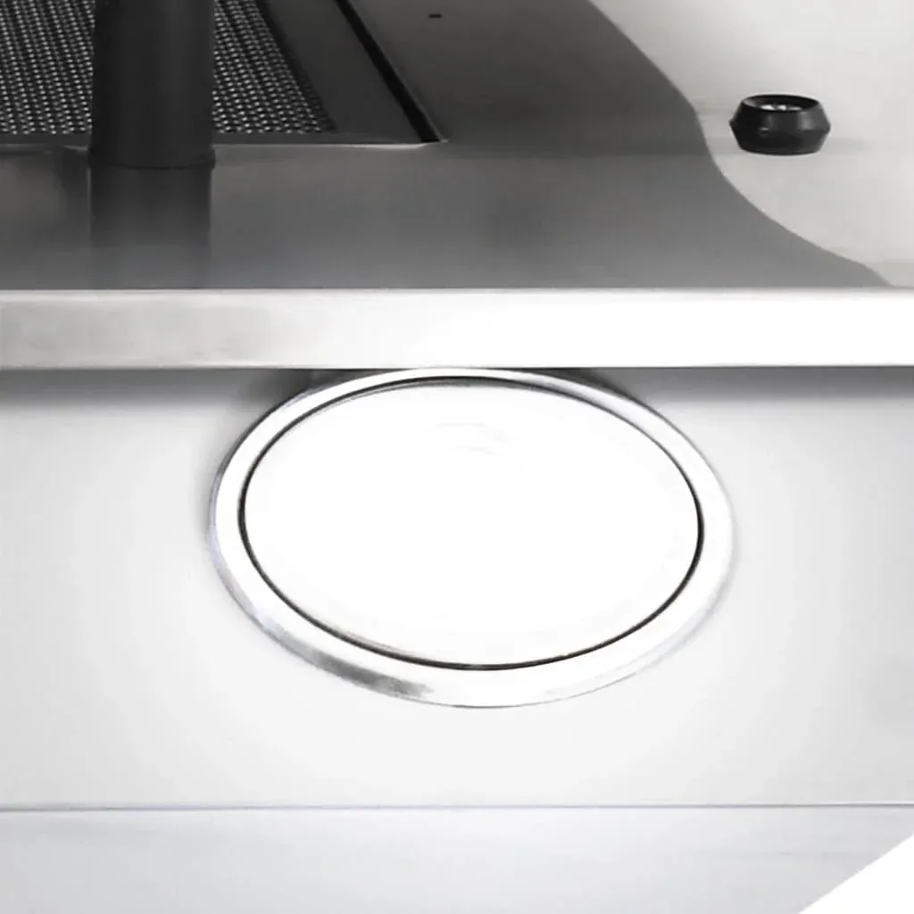Wall hood 60 cm made of stainless steel and tempered glass silver