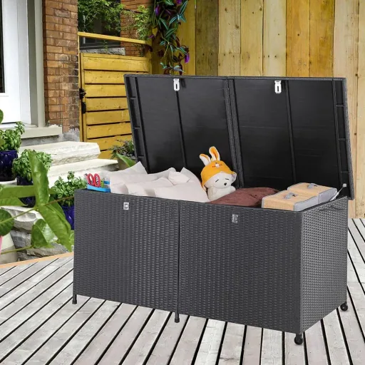 Storage box for cushions - polyrattan