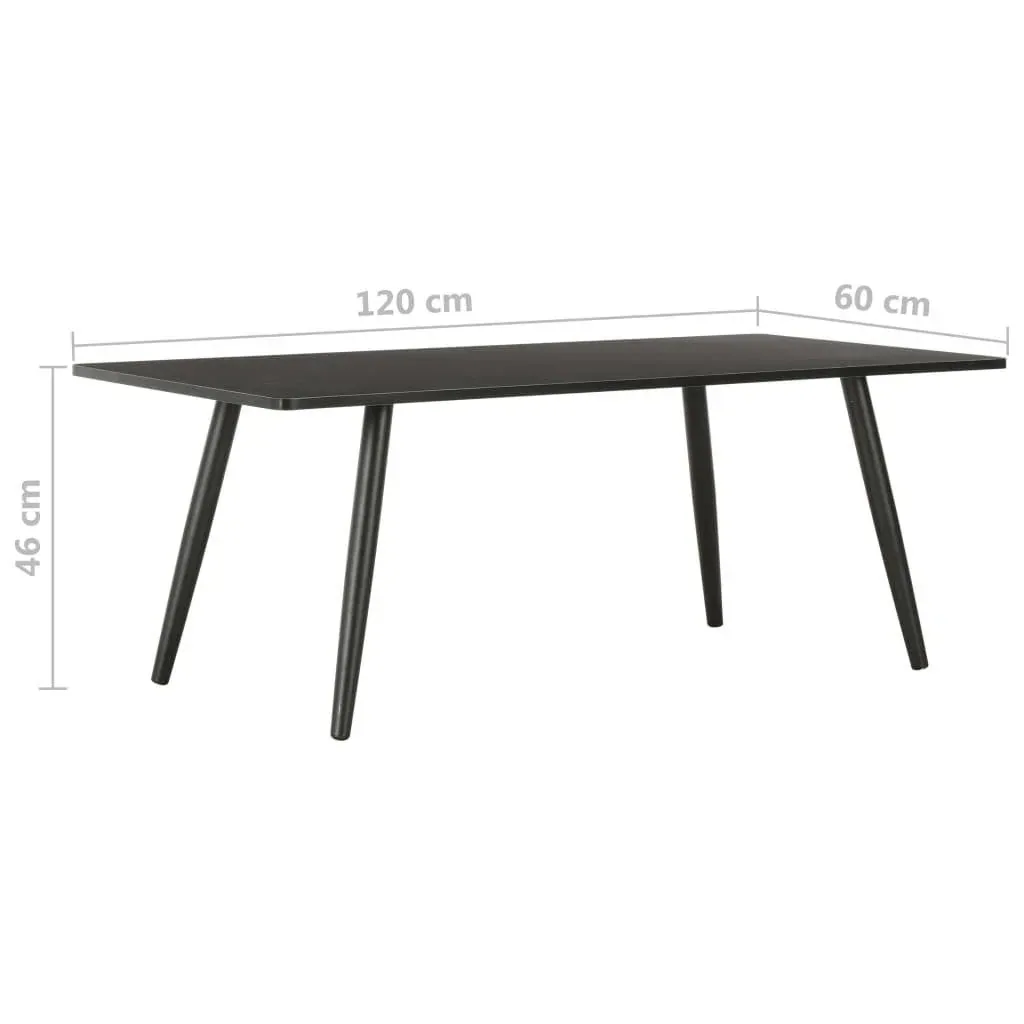 Coffee table 120x60x46 cm black