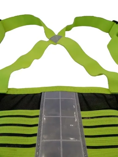 Elastic back support belt neon yellow