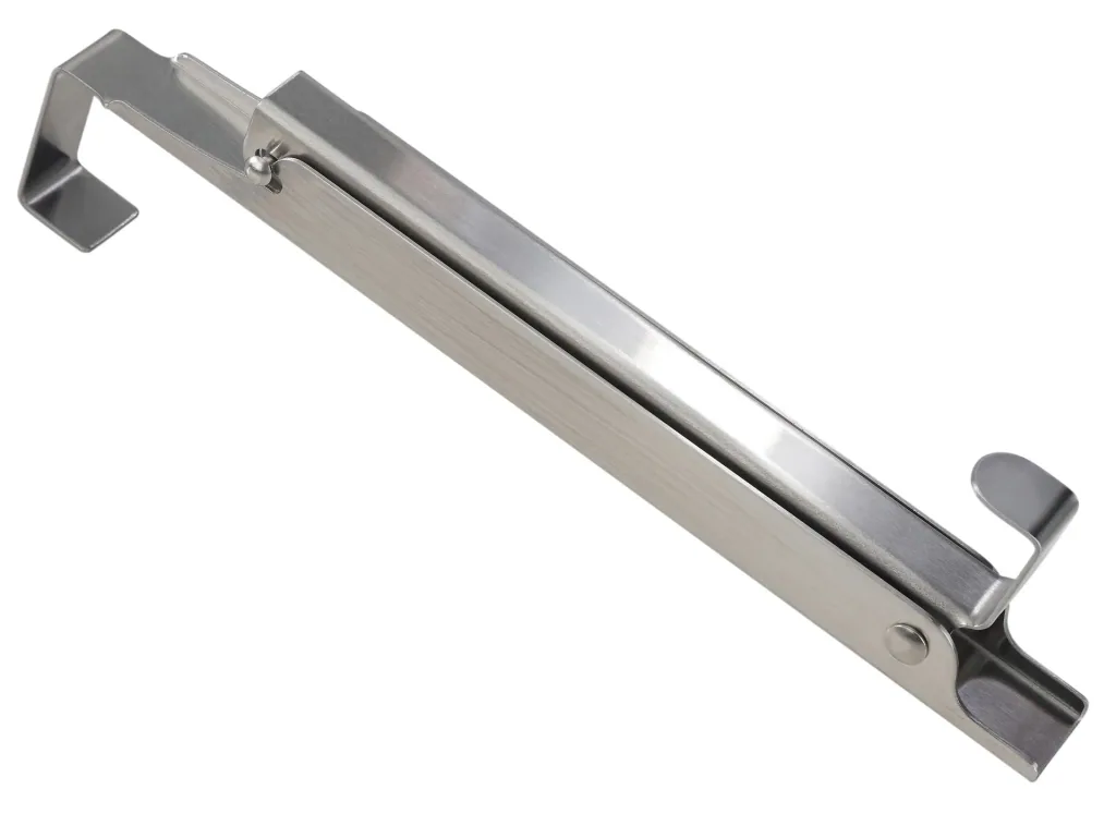 2 in 1 folding door hook, stainless steel, silver