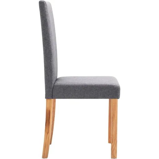 2-piece dining room chairs, light grey fabric