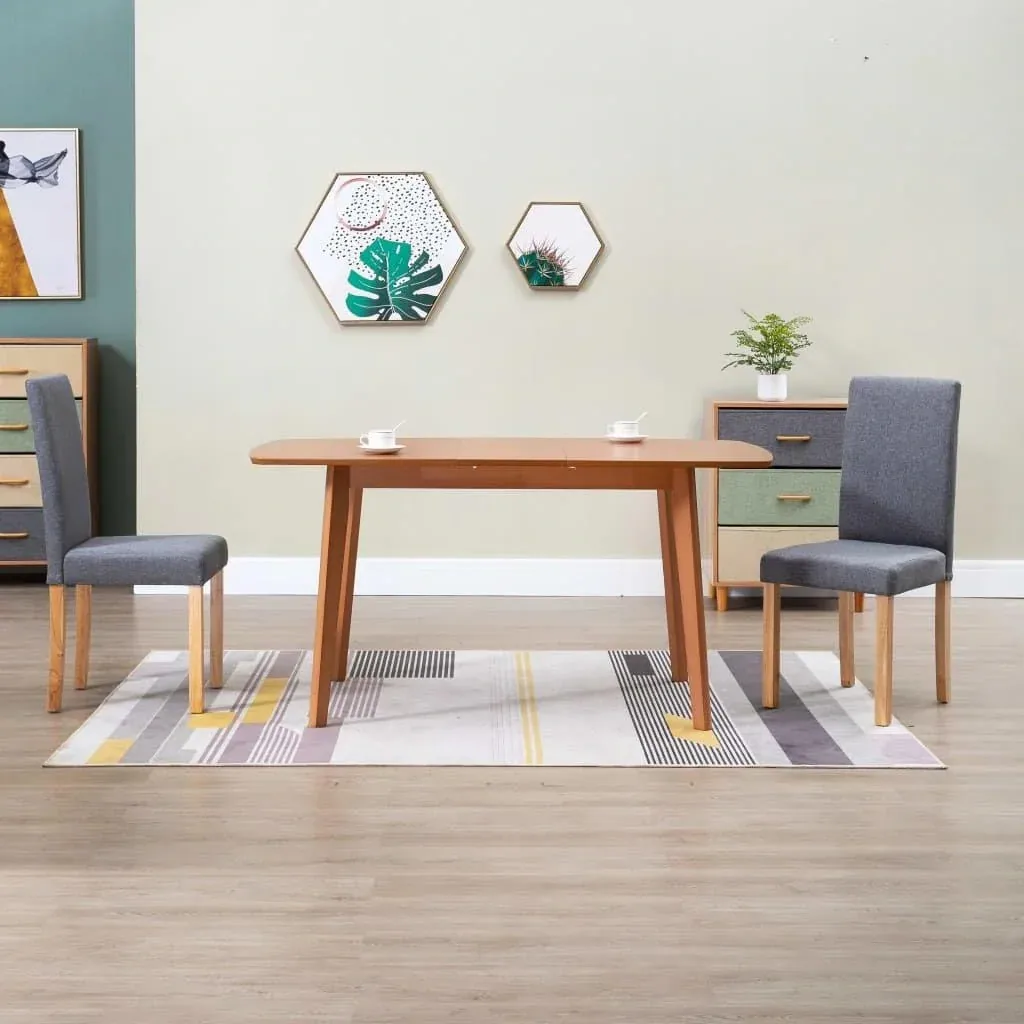 2-piece dining room chairs, light grey fabric