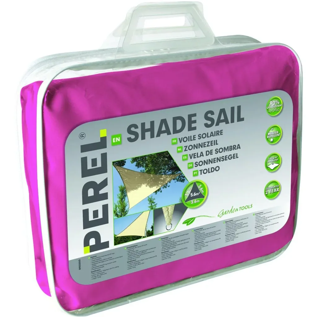 Sun sail - triangular - 3.6 x 3.6 m x 3.6 m - fuchsia