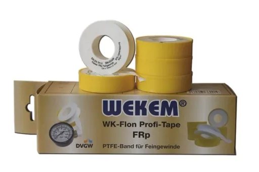 Thread sealing tape, "FRp" for fine thread, roll length 12 m, white