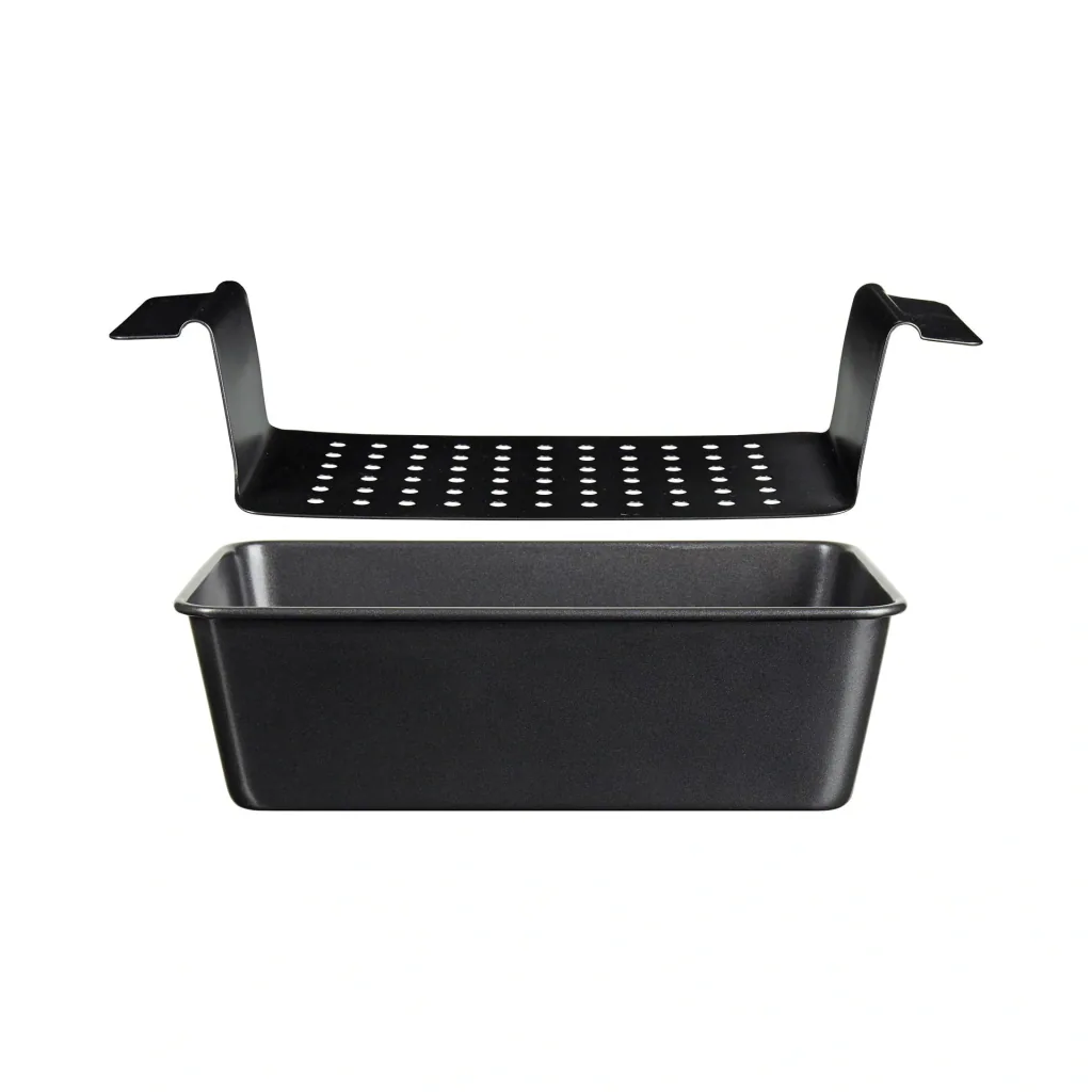 Meatloaf pan "Profi", with fat collection function, black, 25 x 14.5 x 7.5 cm
