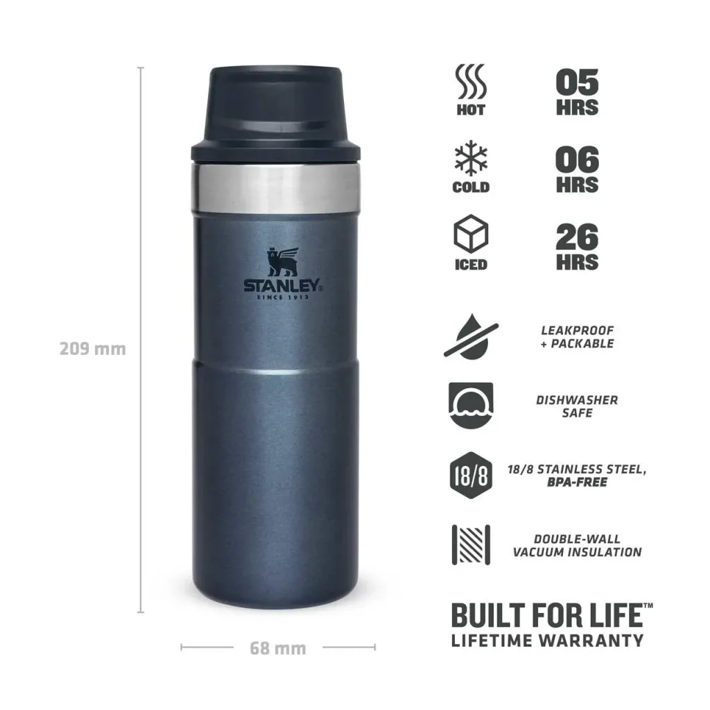 Trigger-Action Travel Mug 0.35 l, Nightfall, vacuum insulation, one-handed operation