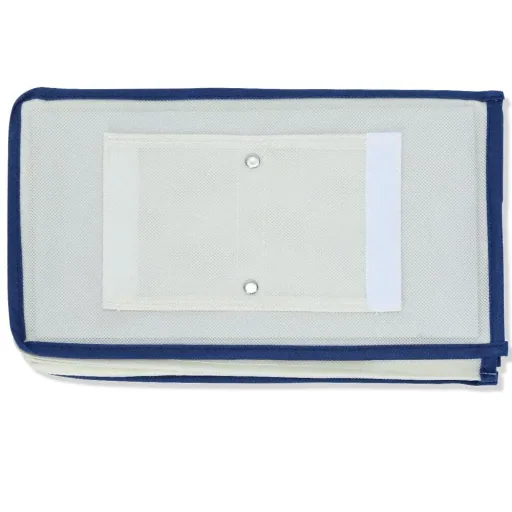 2x coat hangers with 6 compartments in beige/blue